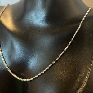 Sterling silver rope chain necklace